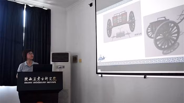 Theo viện nghiên cứu, đây là cỗ xe thứ hai thuộc loại này được khai quật cho tới nay, và là cỗ xe duy nhất được bảo quản tốt với các bộ phận hoàn chỉnh.