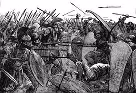 Lực lượng Sparta dù cố hết sức vẫn không thể đánh bại và vượt quan "đội thần binh" toàn binh sĩ đồng tính của Thebes.