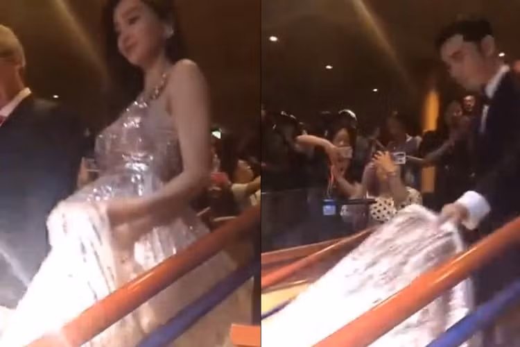 Huỳnh Hiểu Minh và Angelababy được cho là không có bất cứ hành động tình cảm nào như trò chuyện hay nắm tay như trước đây.