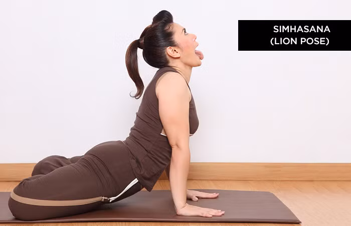 Simhasana - tư thế sư tử: Bài tập yoga này là “kẻ hủy diệt” với mọi loại bệnh tật. Tư thế khá dễ dàng, thoải mái và chỉ mất 30 giây để tập. Hãy lưu ý tập vào buổi sáng khi bụng đói.