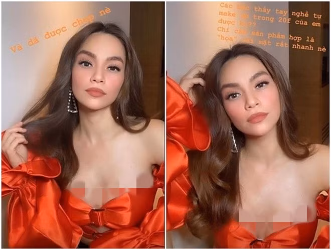 Một lần khác, giọng ca Cả một trời thương nhớ làm khán giả thót tim không biết liệu khi đang diễn trên sân khấu, chiếc áo hớ hênh của cô có bị tuột xuống hay không.