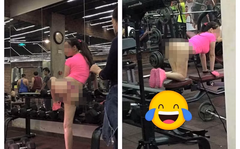 Việc một số cô gái thản nhiên ăn mặc quá phản cảm tập gym mà không quan tâm ánh nhìn dị nghị của mọi người trong phòng gym.