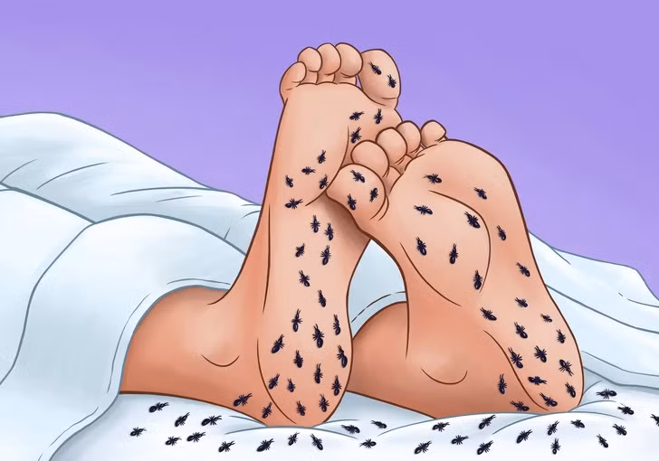 Cảm giác kiến bò trong lòng bàn chân: Nếu bạn có những cảm giác kỳ lạ ở chân và lòng bàn chân như có kiến bò thì đó có thể là triệu chứng của hội chứng chân không yên. Rối loạn này xảy ra khá lâu và bạn thường cảm thấy khó chịu vào ban đêm khi đang cố gắng nghỉ ngơi.