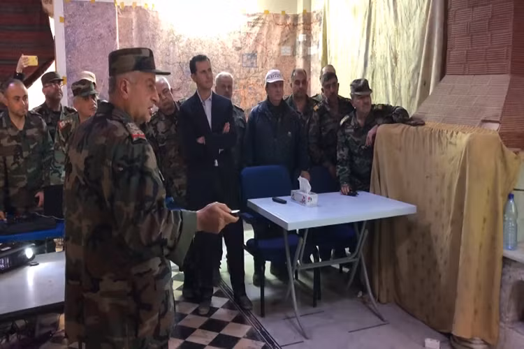 Nhiều khả khả trong những ngày tới Quân đội Syria sẽ tiến vào tiếp quản Douma một trong hau khu vực chiến lược của phe nổi dậy tại Đông Ghouta, nếu lực lượng nổi dậy ở đây đầu hàng. Ảnh: PresidencySy.