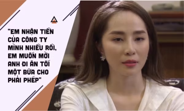 Khi nghe Vũ kể về cảm giác sung sướng vì được lên chức bố, Nhã cảm thấy ghen tỵ và tức tối. Vậy nhưng cô nàng khéo léo che giấu cảm xúc và lái đề tài sang việc mời Vũ đi ăn. Giải thích cho quyết định này, cô nàng một lần nữa lôi chuyện công việc vào và cho rằng đây chỉ là để phục vụ cho dự án sắp tới mà thôi.