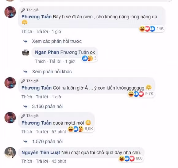 Ở dưới bình luận, diễn viên Tiến Luật nhắn nhủ đến Jack: "Nếu chật quá thì chở qua đây nha chú". Bình luận của Tiến Luật khiến dân mạng thích thú khiến vì cho rằng nam diễn viên cũng là fan của Jack.