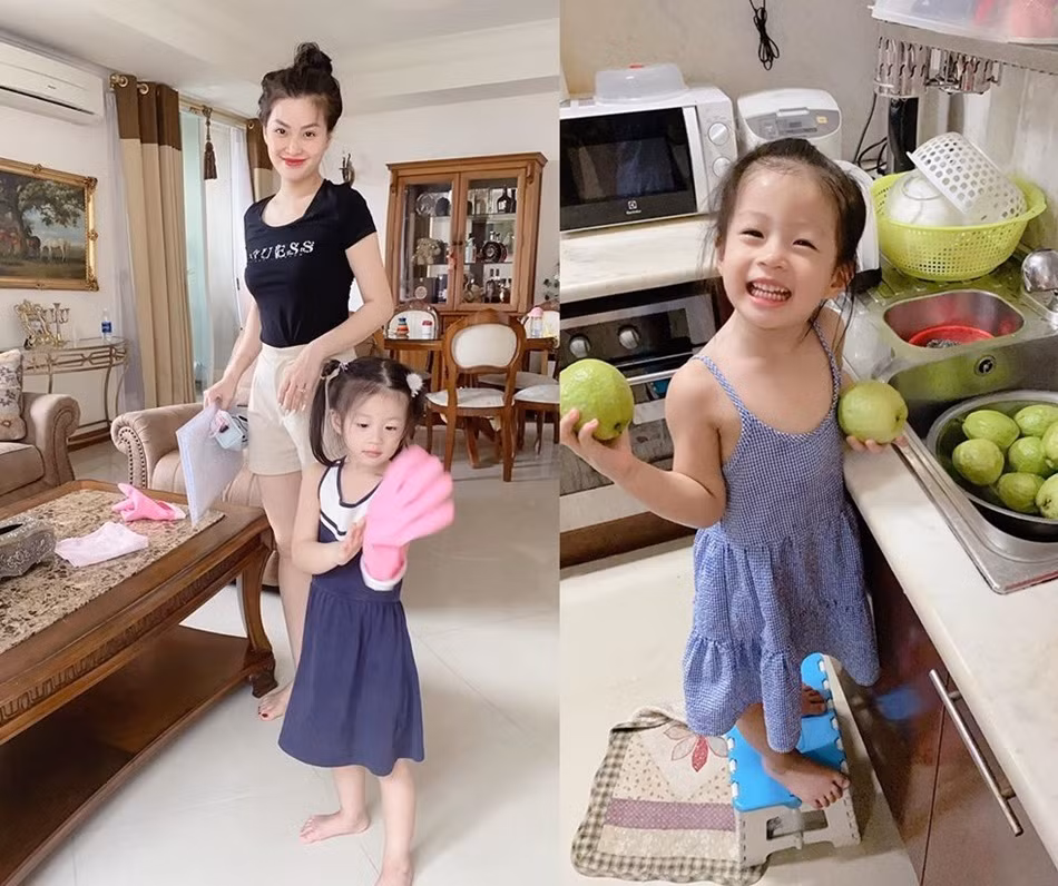 Con gai A hau Diem Trang nau an, rua bat thanh thao khi moi 3 tuoi-Hinh-2