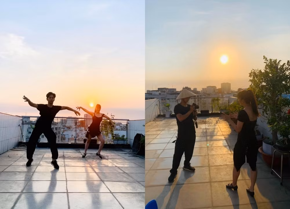 Vợ chồng Khánh Thi – Phan Hiển chăm chỉ quay video dạy nhảy trong những ngày nghỉ dịch. Nữ vũ công mạnh dạn khẳng định: “Sau mỗi buổi tập không giảm được 200 gram trở lên thì lạ quá”.