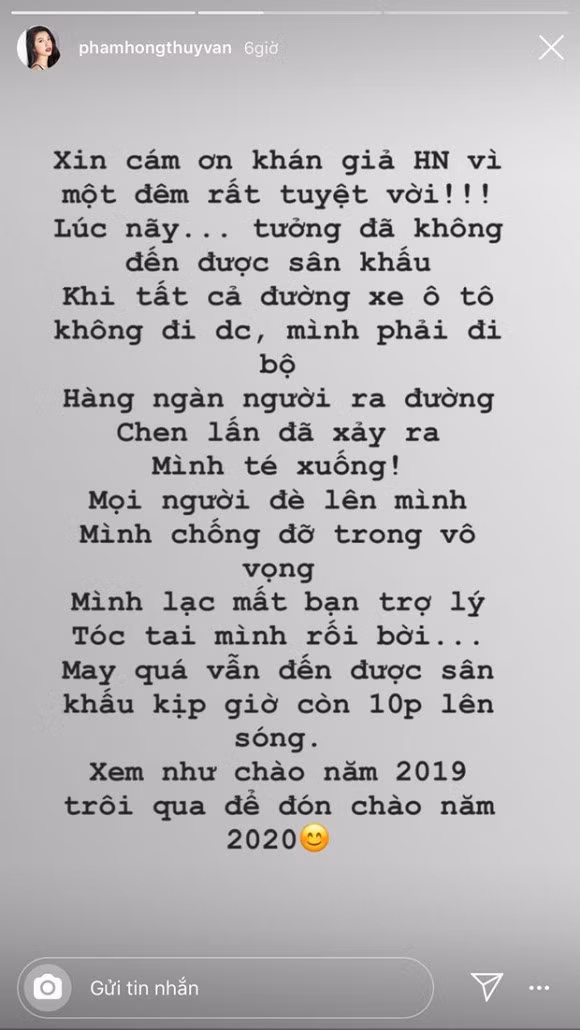 A hau Thuy Van gap su co do khoc do cuoi khi don nam moi
