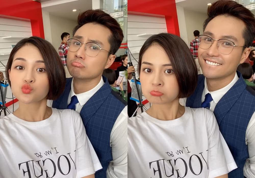 Thanh Sơn chia sẻ ảnh chụp bên Thùy Anh, kèm dòng trạng thái: “Một chút đáng yêu để dịu bớt đi ác cảm với cô bé đang ở độ tuổi muốn chứng minh bản thân mình thôi mà”.