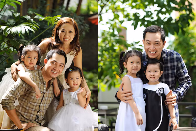 Khương Thịnh được biết đến là người đàn ông của gia đình. Nam diễn viên yêu vợ, thương con. Được biết, Khương Thịnh có hai cô con gái tên Na và My. (Ảnh: Chametre) 