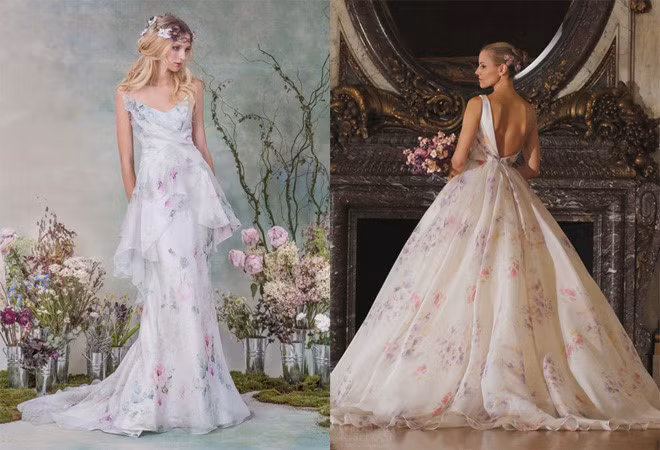 Nếu đã chán những mẫu váy cưới đơn sắc quen thuộc và muốn tạo cho mình một sự mới lạ nhưng vẫn nữ tính trong ngày cưới, thì đây sẽ là lựa chọn thông minh cho bất cứ cô dâu nào.