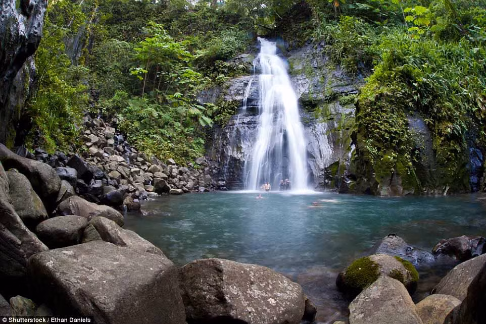 Đảo Cocos, Costa Rica Đảo Cocos nằm ngoài khơi bờ biển Costa Rica thuộc Thái Bình Dương rất quen thuộc với những người săn kho báu, những người này vẫn tin rằng họ sẽ tìm kiếp được những kho báu còn rơi rớt lại từ bọn cướp biển xa xưa. Những người duy nhất sống tại đảo này là những nhân viên kiểm lâm. Các du khách đến thăm hòn đảo này không chỉ để bơi, lặn mà còn bởi môi trường nhiệt đới đẹp tuyệt vời nơi có thác nước, chim chóc và thực vật tươi tốt.