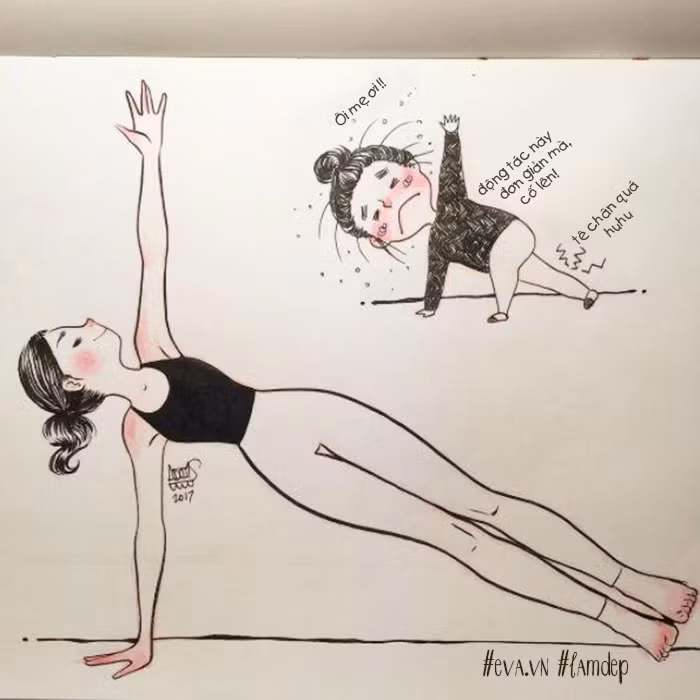 Phi cuoi hinh anh doi lap khi ban tap Yoga voi chuyen gia-Hinh-5
