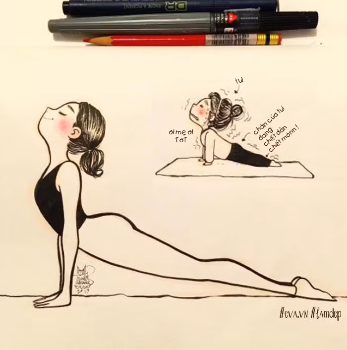 Phi cuoi hinh anh doi lap khi ban tap Yoga voi chuyen gia-Hinh-3