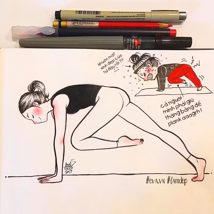 Phi cuoi hinh anh doi lap khi ban tap Yoga voi chuyen gia-Hinh-6