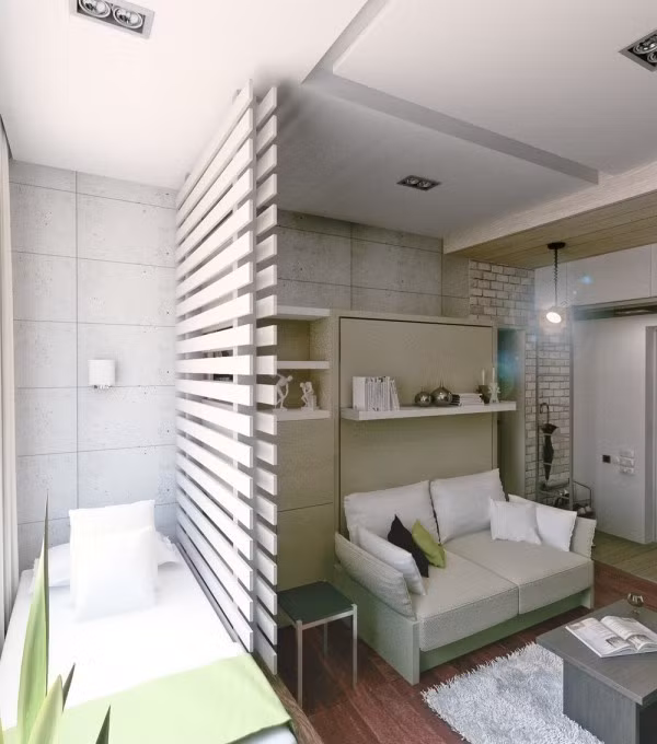 Không gian được bố trí với nệm êm ái cùng cách trang trí màu xanh điểm xuyết trên cửa sổ luôn mang lại không khí trong lành, thoải mái cho người sử dụng.