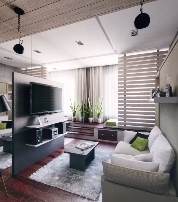 Bên cạnh vách ngăn là không gian làm việc chỉ khoảng hơn 1m2 nhưng đủ đảm bảo sự riêng tư và thoải mái.
