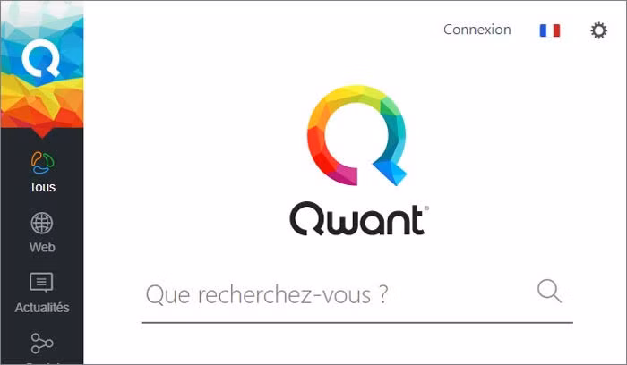Qwant cho các kết quả tìm kiếm của một số công cụ và các mạng xã hội nhưng ẩn danh người dùng và không lưu trữ cookie.