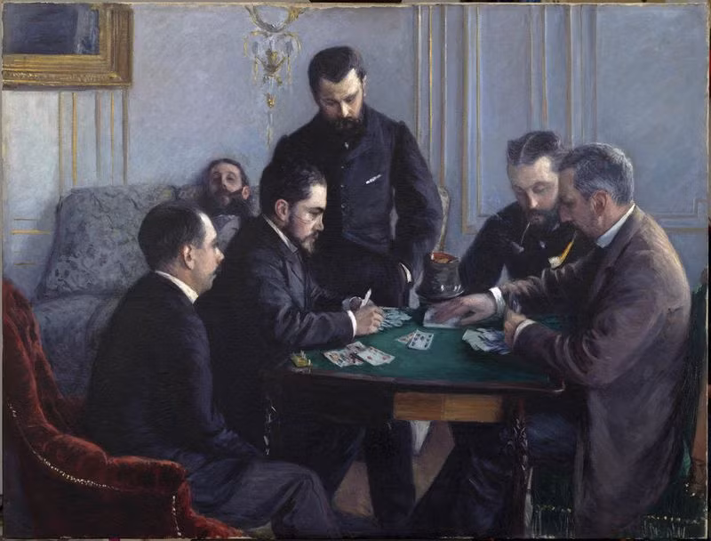 Game of Bezique của Gustave Caillebotte, 1880.