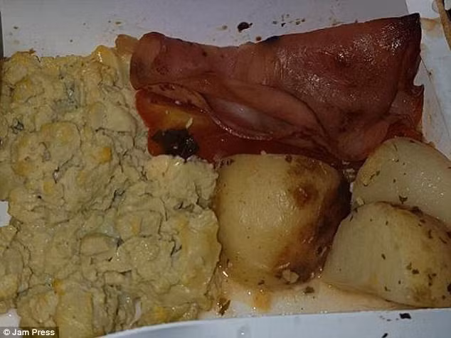 Thịt và khoai tây dường như cung cấp đủ năng lượng cho hành khách trên chuyến bay nhưng trình bày và chế biến món ăn như thế này thì quả là thảm họa.