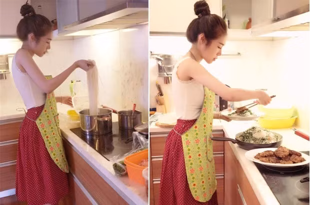 Bận rộn với công việc của showbiz nhưng Elly cũng như mọi bà mẹ khác đều muốn tự tay chăm sóc con mình. Nữ diễn viên Elly Trần thường tranh thủ thời gian rảnh rỗi để vào bếp nấu nướng...