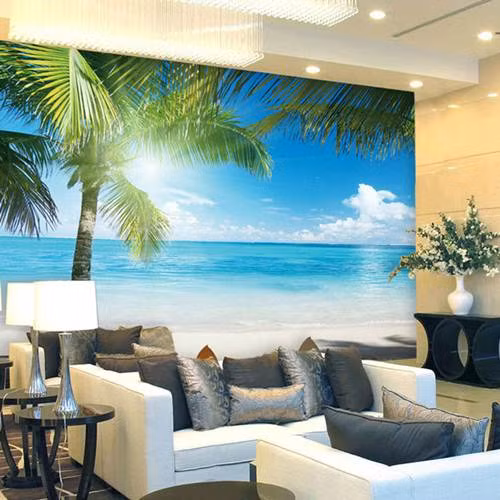 Tranh treo tường Những bức tranh về biển luôn đặc biệt thu hút thị giác con người. Nó dễ dàng khiến chúng ta chìm đắm trong cái khoáng đạt và yên bình của biển cả. Bạn nên chọn một bức tranh lớn hình biển, như thế chỉ cần bước vào nhà, hương vị biển đã dạt dào trong nhà và khiến bạn thư giãn hơn hẳn. Khung tranh cũng không cần quá cầu kỳ, hãy lựa chọn sự đơn giản từ gỗ hay khung đơn màu trắng, cảnh biển sẽ càng nổi bật và quyến rũ hơn.
