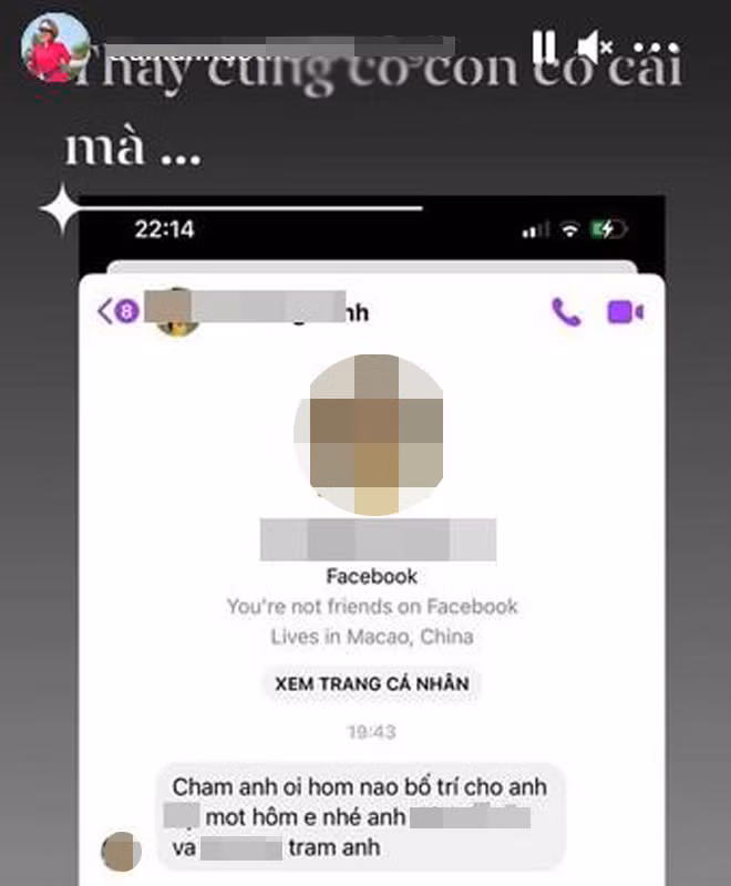 Mới đây Trâm Anh lại tiếp tục gặp “sóng gió” vì một cư dân mạng có lời nói khiếm nhã, inbox gạ gẫm chuyện “đi khách”. Thậm chí người này còn dùng những từ ngữ thô tục để nói với cô.