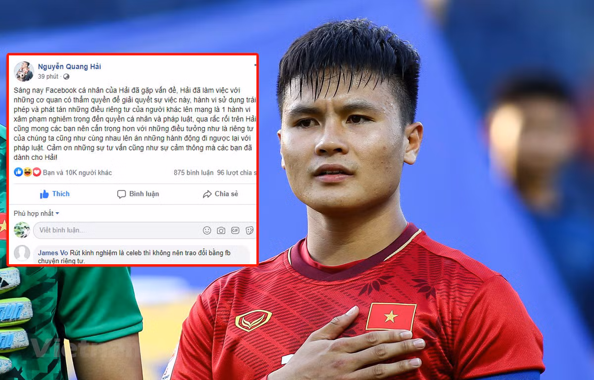 Giống với Jack, vào hồi cuối tháng 6 năm ngoái chuyện tình cảm ồn ào của Quang Hải bất ngờ bị lộ ra khi tài khoản Facebook của anh bị hack. Một loạt tinh nhắn "nhạy cảm" được tung ra khiến cho fans bị sốc nặng với thần tượng của mình.