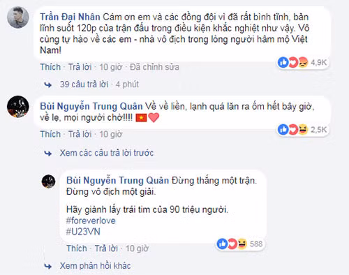 Sao Việt động viên Bùi Tiến Dũng.