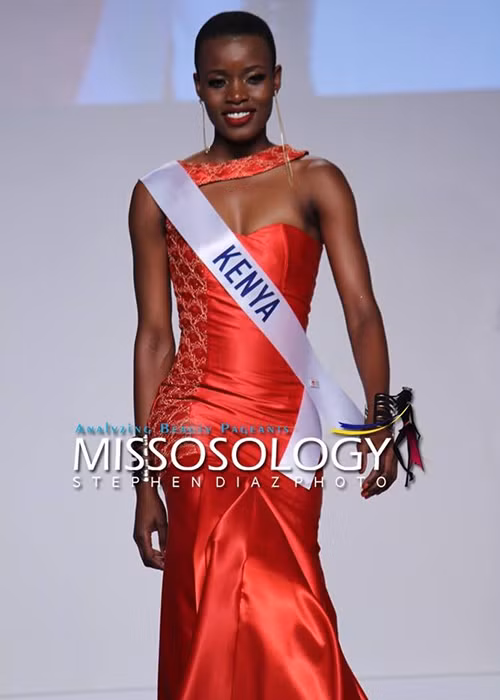 Eunice Onyango sở hữu vẻ đẹp lạ với làn da nâu và mái tóc ngắn. Cô mang về cho Kenya giải thưởng Á hậu 2 cuộc thi Hoa hậu Quốc tế 2015. Ảnh: Missosology