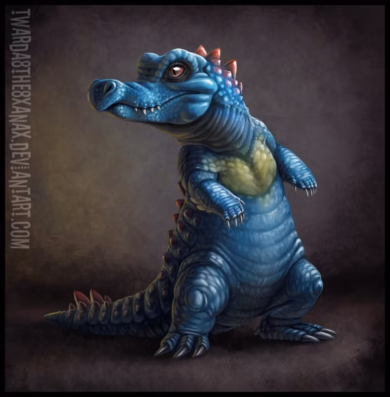 Pokemon Totodile khi được miêu tả thực tế đã mất hết vẻ ngoài ngộ nghĩnh vốn có. Ngoại hình thực khiến ít người dám lại gần Totodile.