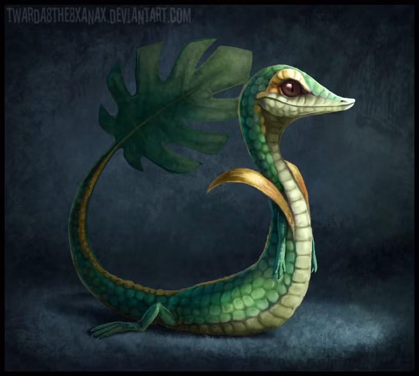 Pokemon Snivy không dáng vẻ kiêu kỳ nhưng cực đáng yêu. Khi nhìn vào mô tả thật của Snivy, người xem có phần ớn lạnh.