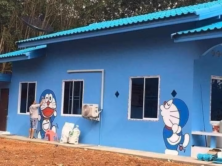 Hình ảnh ngôi nhà Doraemon sau khi được đăng tải trên mạng xã hội ngay lập tức nhận về hàng ngàn lượt yêu thích và bình luận của cư dân mạng.