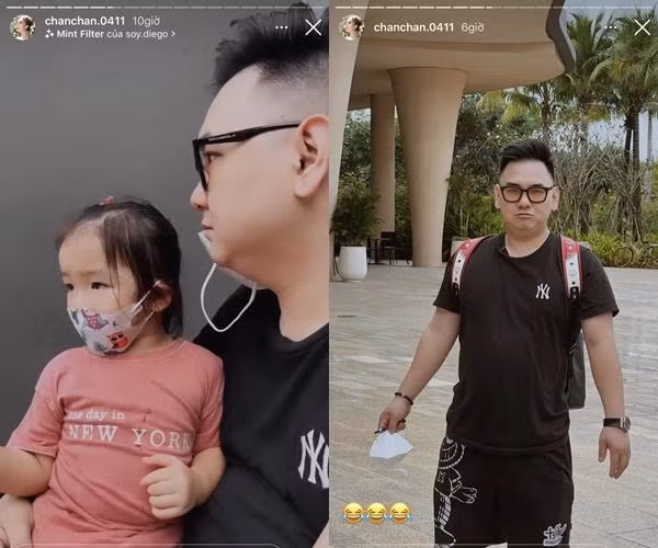 Xoài Non cập nhật nhiều hình ảnh trên Instagram, ngoài 2 vợ chồng còn có bố mẹ và gia đình anh trai Xemesis.