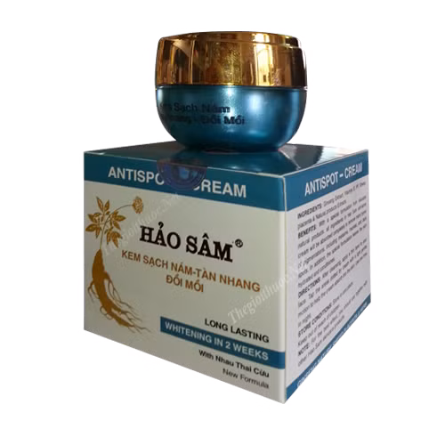 Một trong những loại kem sạch nám - tàn nhang đồi mồi của Công ty TNHH Mỹ phẩm Hảo Sâm. Một trong những loại kem sạch nám - tàn nhang đồi mồi của Công ty TNHH Mỹ phẩm Hảo Sâm.