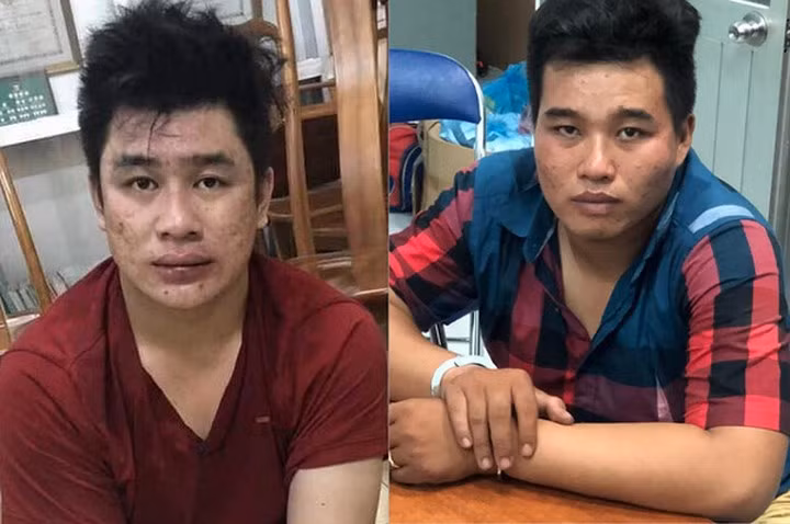 Cũng theo tướng Minh, khoảng 12h sau khi xảy ra vụ án, Công an huyện Hóc Môn đã bắt giữ được nghi can Nguyễn Hoàng Châu Phú nhưng công an chưa thể thông tin cho báo chí vì Phú không thừa nhận. Sau đó, qua đấu tranh và thu giữ tang vật như chiếc xe Exiter sử dụng gây án và quần áo tư trang dính máu của các nghi can nên công an mới tổ chức bắt giữ Nguyễn Tấn Tài. Trong ảnh: Nguyễn Tấn Tài và Nguyễn Hoàng Châu Phú (Ảnh: Dantri).
