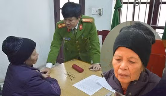 Bà Phạm Thị Xuân tại cơ quan điều tra.