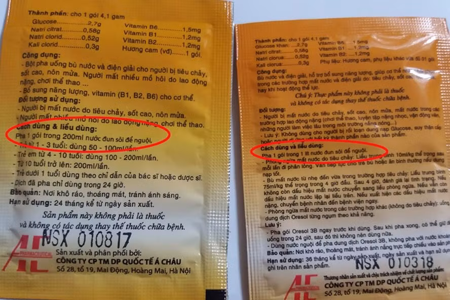 Bị đình chỉ, "thuốc” Oresol ghi sai liều lượng pha chế vẫn bán tràn lan ảnh 1