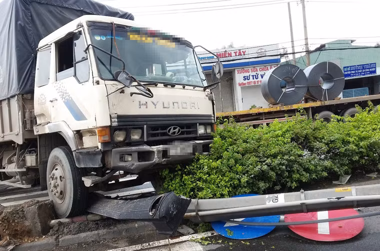 Hiện trường vụ tai nạn.
