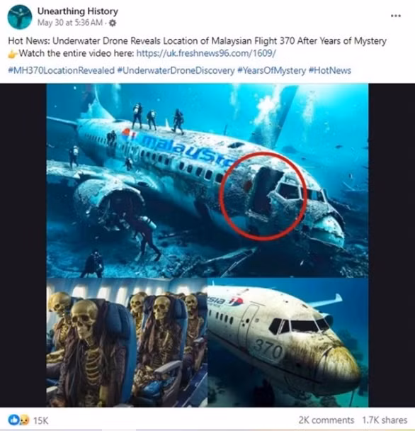 Lo anh thay xac MH370 cung thi the hanh khach sau 10 nam mat tich?