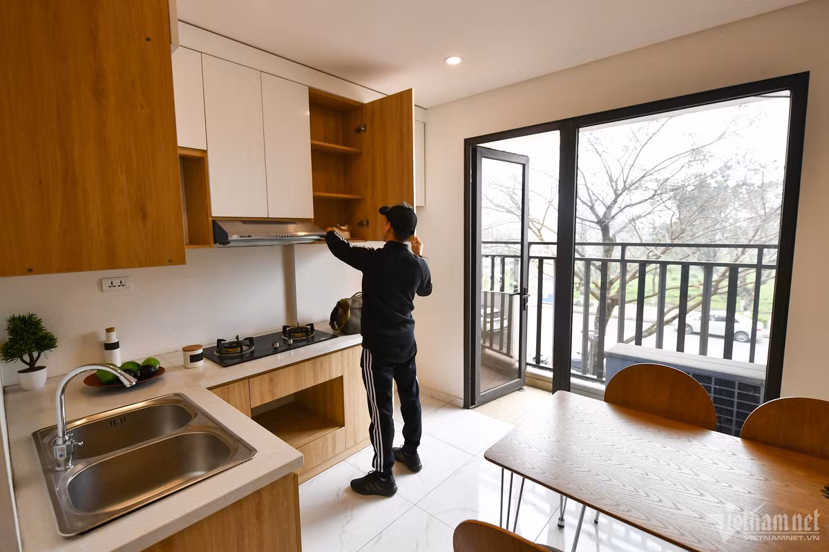 Căn hộ 26,5m2 ngoài phòng khách, bếp còn có 1 phòng ngủ, 1 buồng vệ sinh và 1 lô gia.