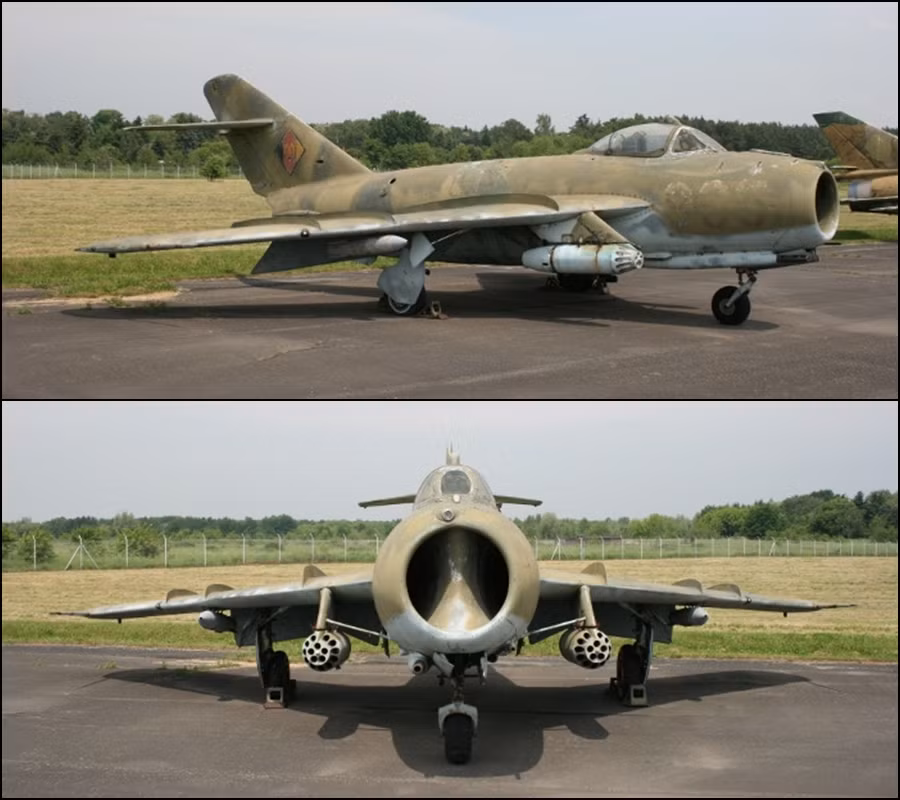 Ví dụ như vào ngày 4/4/1965, bốn chiến đấu cơ MiG-17 của Việt Nam đã lập chiến công đầu khi tấn công 8 máy bay F-105 Thunderchief của Mỹ trên bầu trời Thanh Hoá. Mặc dù bị áp đảo về quân số, tuy nhiên với lợi thế bất ngờ, chúng ta vẫn hạ được hai chiếc máy bay địch. Nguồn ảnh: Pinterest.