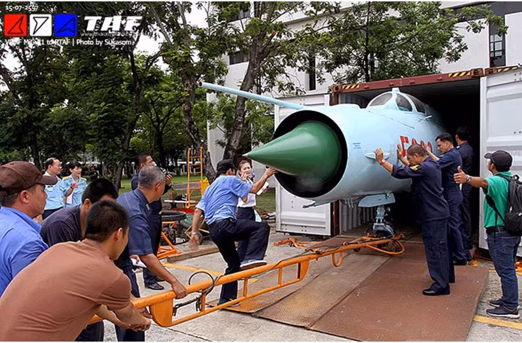 Đây là quà tặng được binh chủng Không quân Việt Nam dành tặng bảo tàng Don Muang, Thái Lan để trưng bày. Nguồn ảnh: TAF.