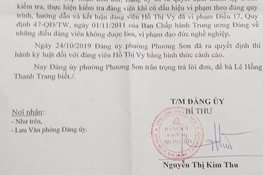 Gui “anh nong” cho chong nguoi khac, nu giao vien bi ky luat