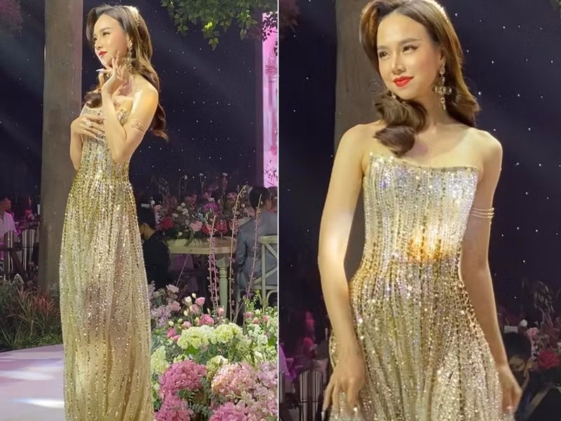 Dù trong ảnh qua chỉnh sửa hay chụp lén, nhan sắc của Đinh Ngọc Diệp vẫn rạng rỡ. Ảnh: Phụ nữ Việt Nam