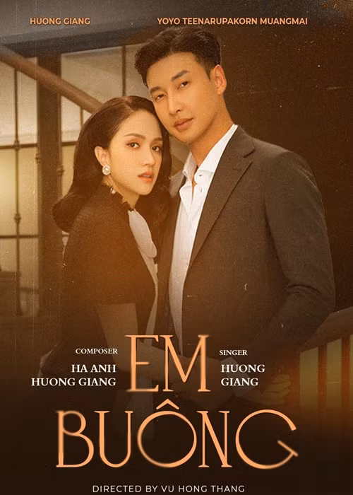 Trong MV mới "Em buông", Hương Giang hợp tác với nam vương Thái Lan Yoyo Teenarupakorn Muangmai.