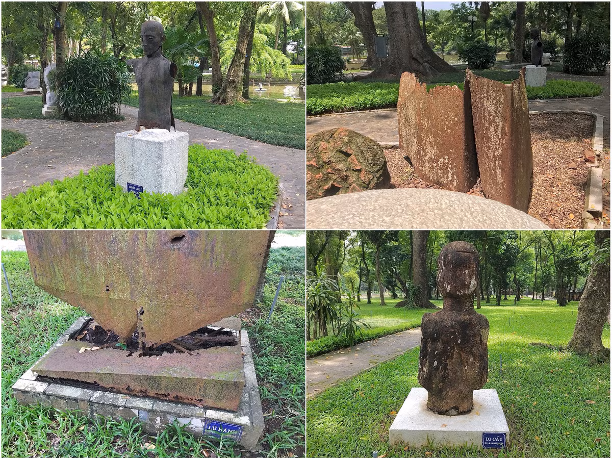 Vườn Bách Thảo trước đây vốn là nơi trưng bày nhiều tác phẩm điêu khắc mang giá trị nghệ thuật, thế nhưng cùng với thời gian và do không được bảo trì thường xuyên, nên đã hư hỏng.