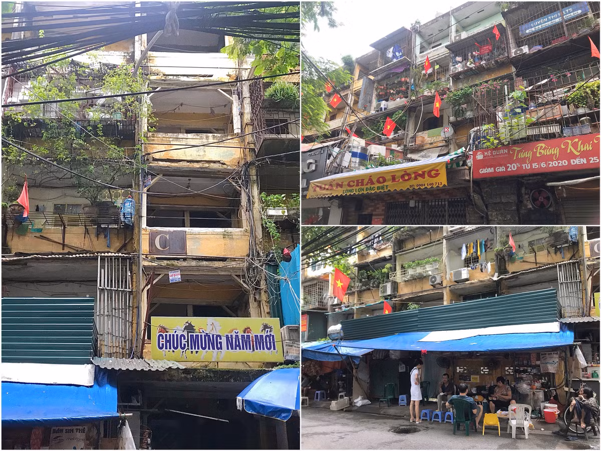 Tại khu tập thể Giảng Võ (Ba Đình), kết quả kiểm định có 1 nhà cấp D (C8).