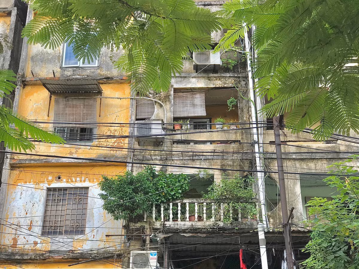 Đơn nguyên 1 – nhà A, khu tập thể Ngọc Khánh (quận Ba Đình) nằm trong danh sách nguy hiểm cấp độ D. Khu tập thể đã xuống cấp nghiêm trọng và xập xệ.